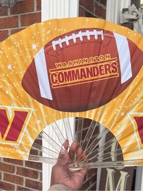 Washington Commanders Yellow & Maroon Football Fan Handheld Fan